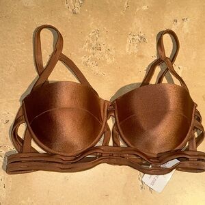 NWT gold caged push up bikini top from Windsor